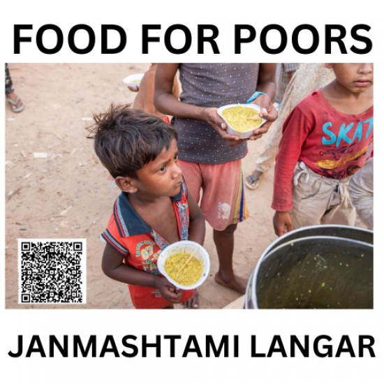 FOOD DONATION -"Gift of Nourishment: Providing Food for the Needy in Vrindavan"